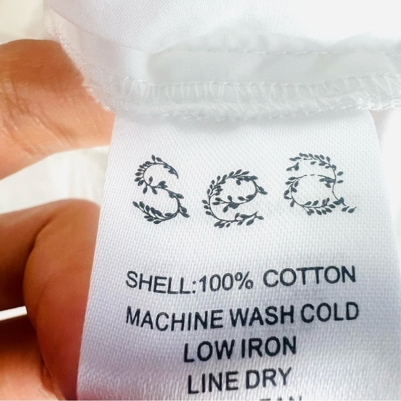 Sea NY Women's White Phoebe Flutter Sleeve Smocked Mini Dress Size 0 - Picture 7 of 10